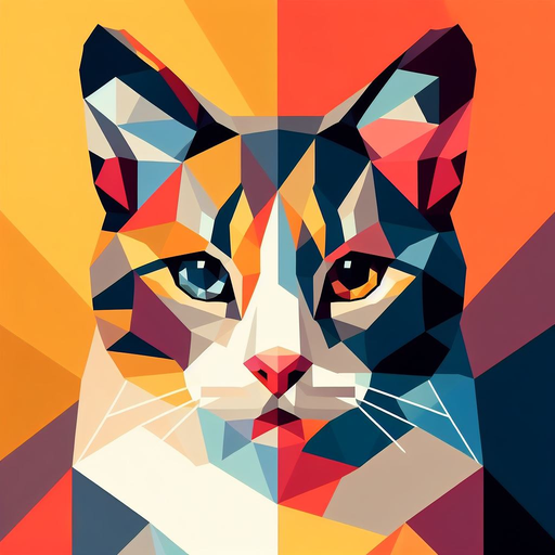 Geometric abstract art #Cats 01