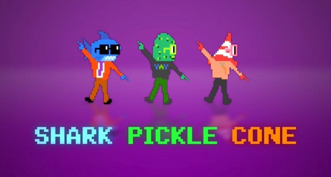 Shark, Pickle, Cone
