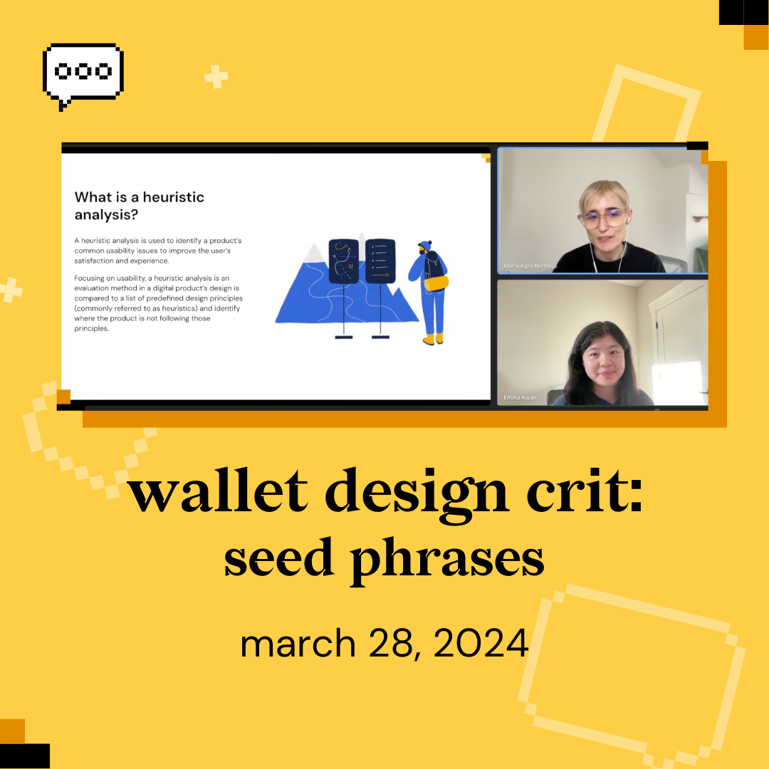 wallet design crit: seed phrases | salon