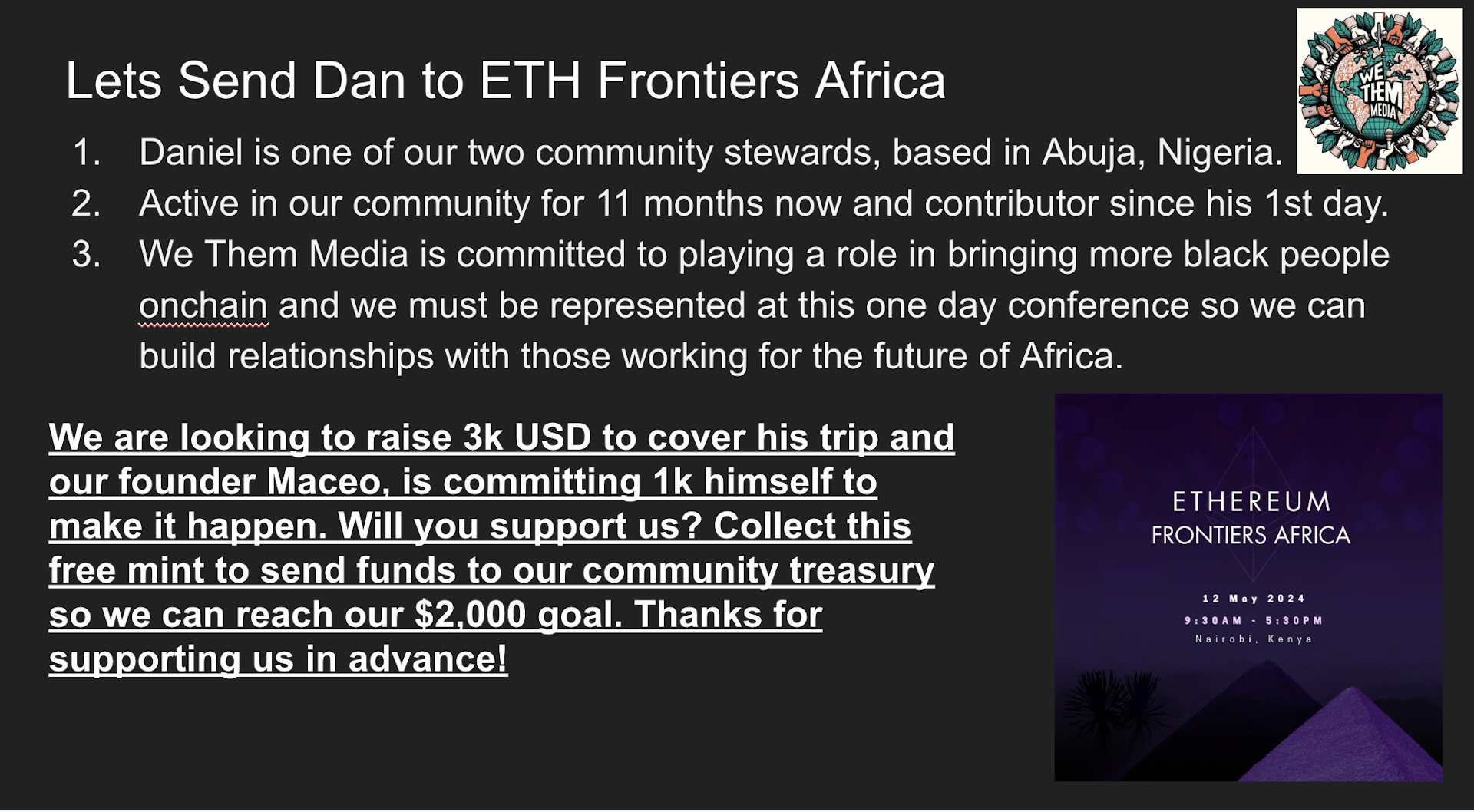 We Them Takes ETHFrontiers Africa