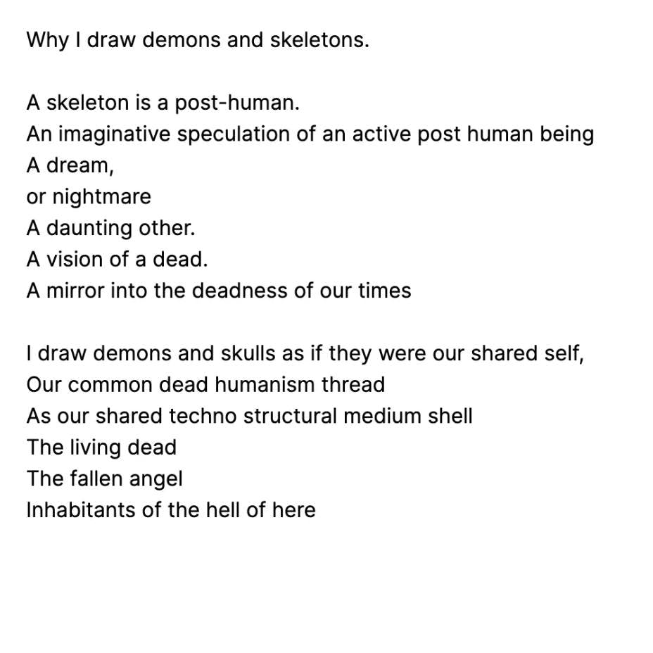 Why I draw demons and skeletons.
